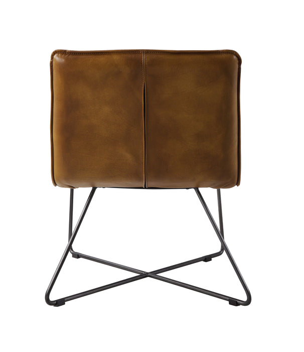 Balrog - Accent Chair - Saddle Brown Top Grain Leather