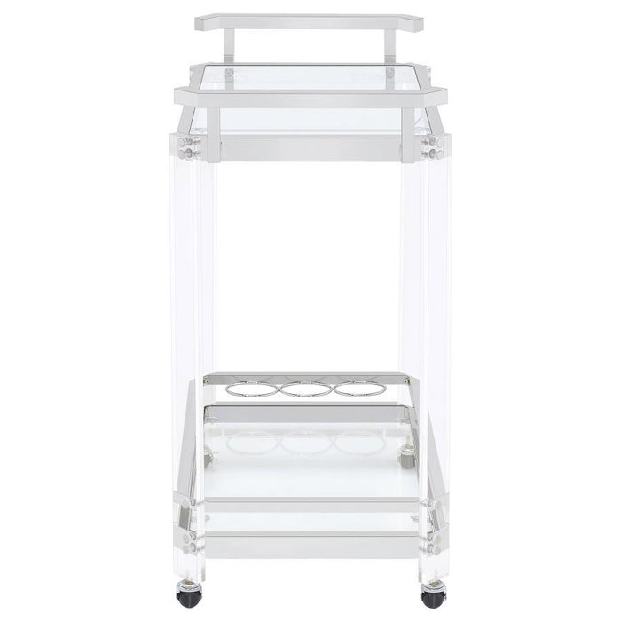 Rec Room: Serving Carts - 2-tier Glass Serving Cart Clear