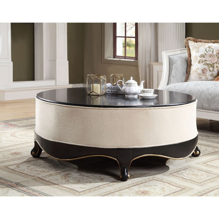 Sheridan - Cocktail Table - Cream Fabric & Black