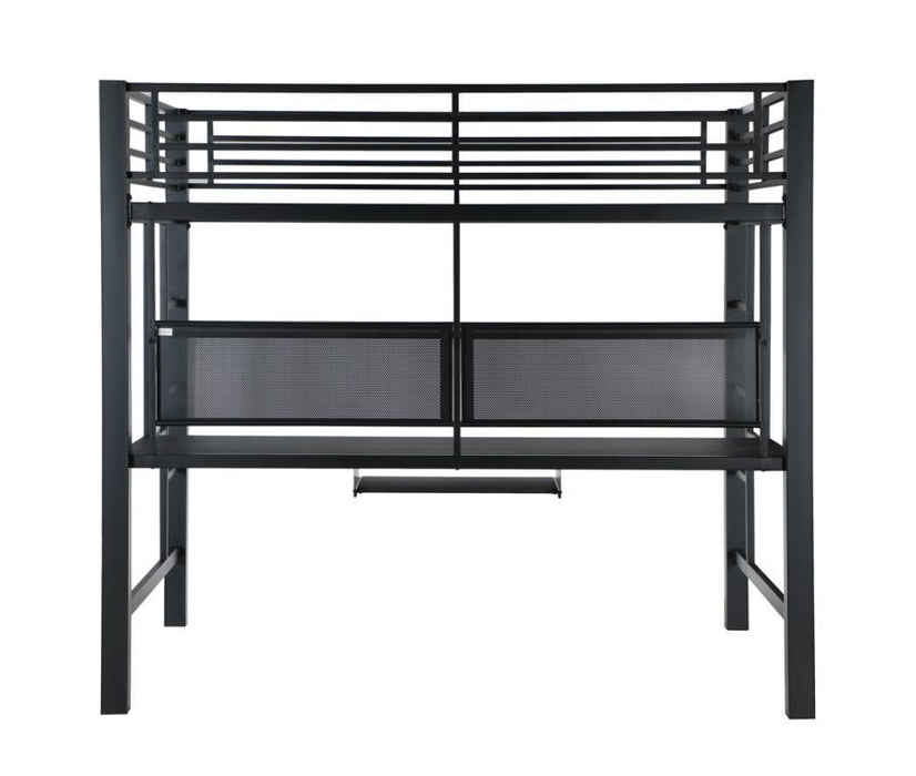 Avalon Workstation Loft Bed - Avalon Full Workstation Loft Bed Black