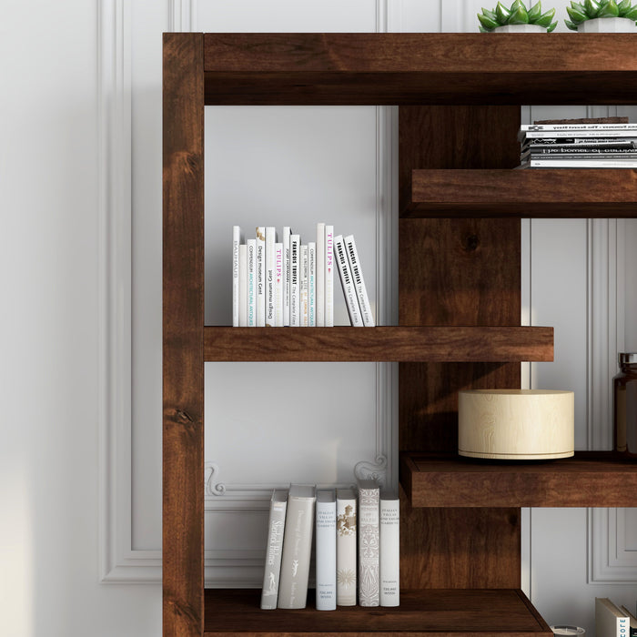 Sausalito - 72" High 6-Shelf Bookcase - Whiskey