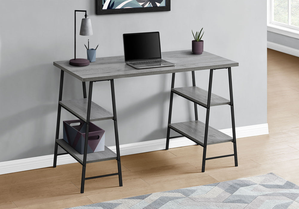 Computer Desk For Home Office, Storage Shelves, Industrial Design