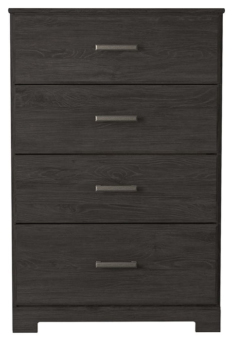 Belachime - Charcoal - Four Drawer Chest