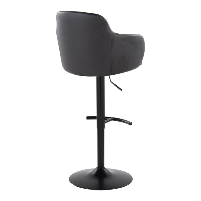 Boyne - Contemporary Adjustable Barstool With Swivel With Rounded T Footrest (Set of 2)