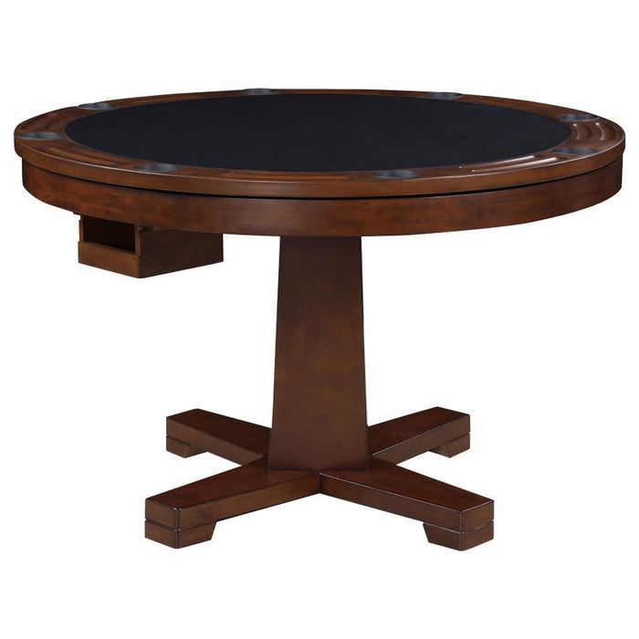 Marietta Game Table - Marietta Round Wooden Game Table Tobacco