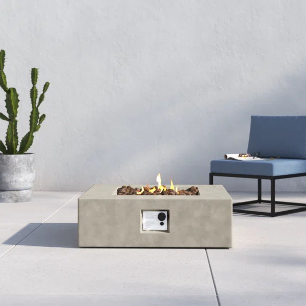 Outdoor Fire Pit Table - Natural / Gray