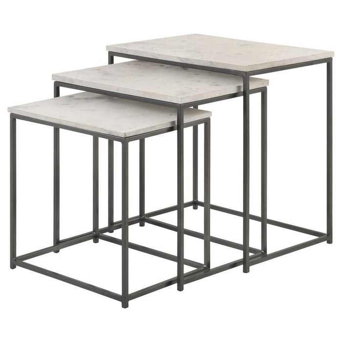 Medora - 3-Piece Nesting Table With Marble Top