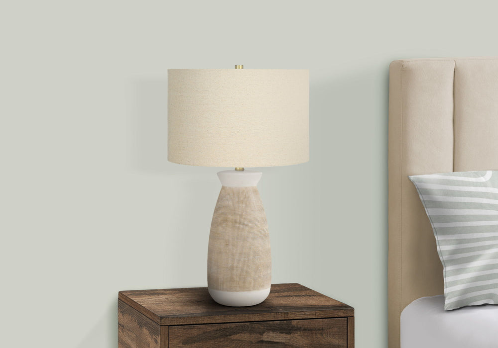 Lighting, Table Lamp, Ceramic, Resin, Contemporary - Cream