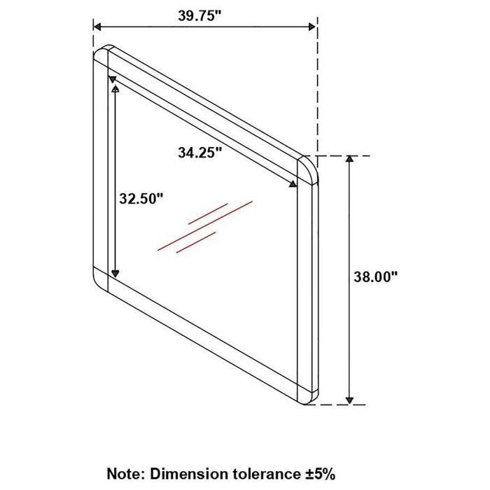 Robyn - Robyn Rectangular Mirror Dark Walnut