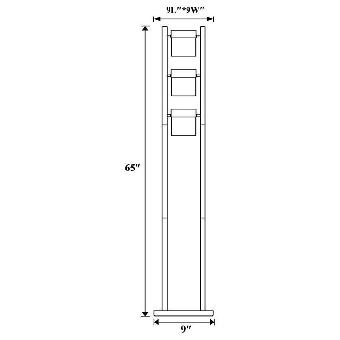 Floor Lamp With 3 Swivel Lights Brushed Silver