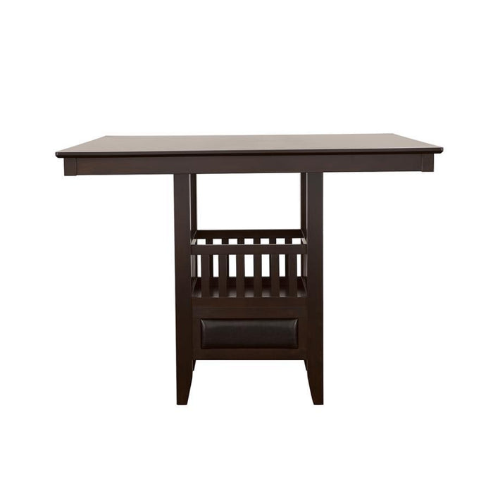 Jaden Collection - Jaden Square Counter Height Table With Storage Espresso