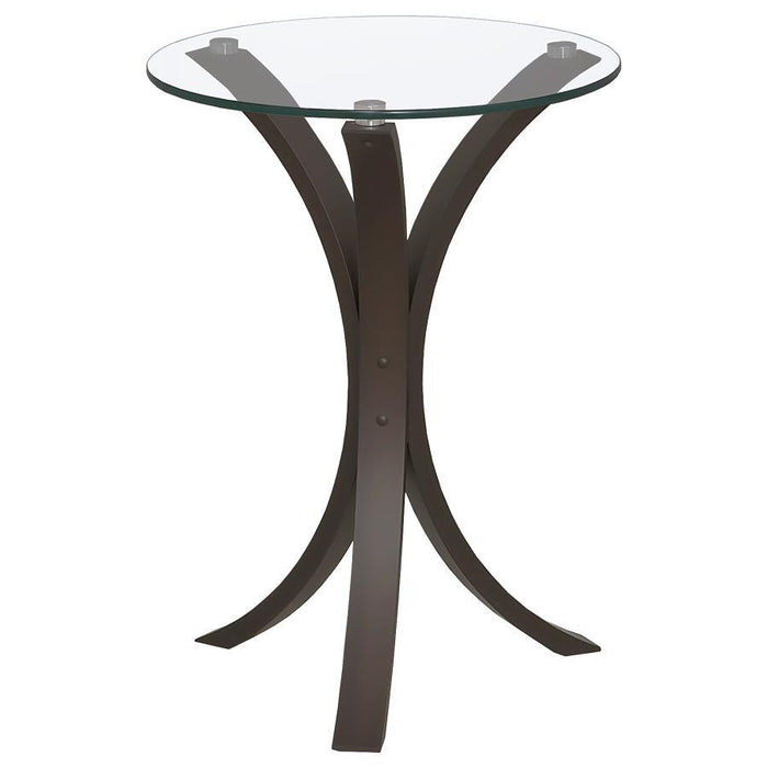 Round Accent Table Cappuccino