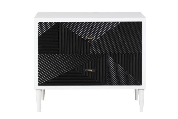 Dubni - Accent Table - White & Black Finish