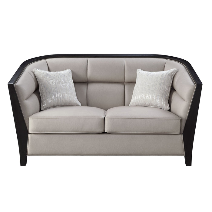 Zemocryss - Loveseat - Beige Fabric