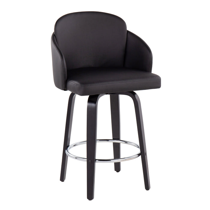 Dahlia - Contemporary Counter Stool Round Footrest (Set of 2)