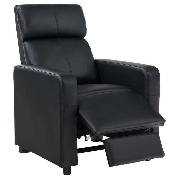 Toohey Home Theater Collection - Black - Toohey Home Theater Push Back Recliner Black