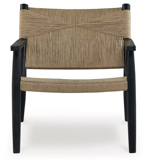 Halfmore - Black / Natural - Accent Chair