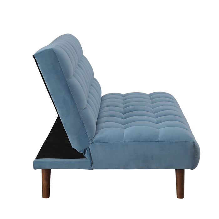 Yolandi - Velvet Adjustable Sofa - Teal Blue