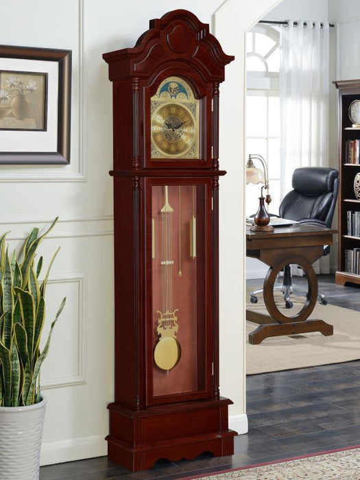 Pink - Grandfather Clock Brown Red And Clear