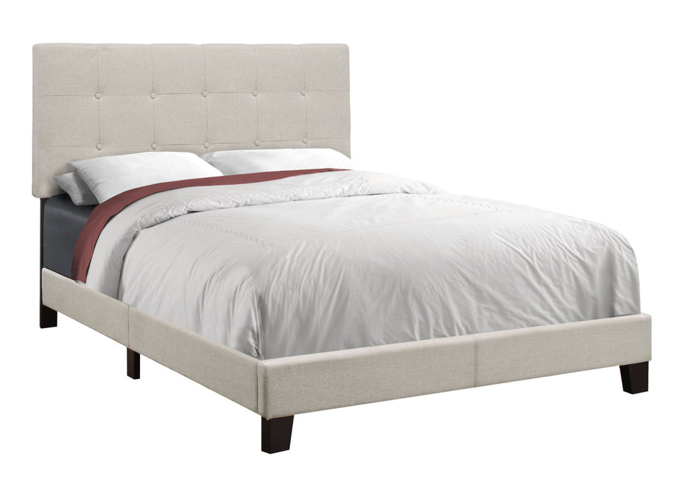 Bed, Upholstered, Frame Only, Transitional