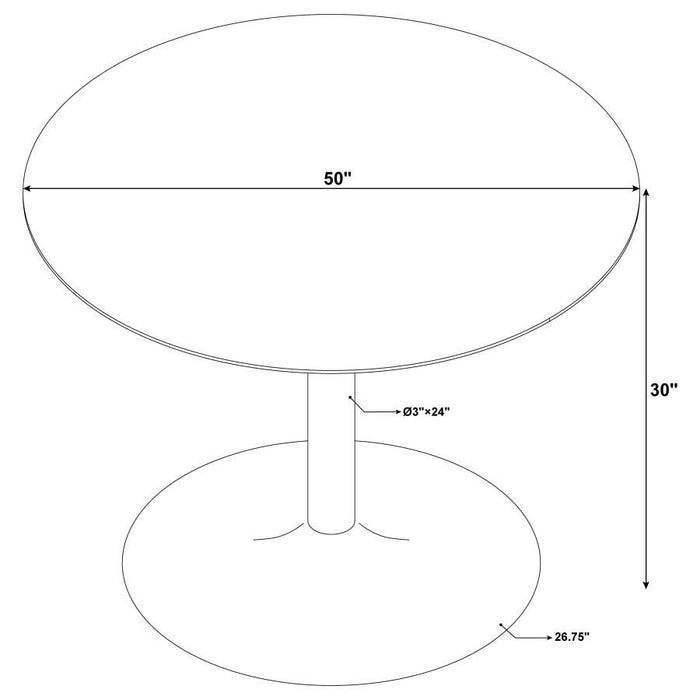 Kella Round Dining Table Natural Marble And Gold