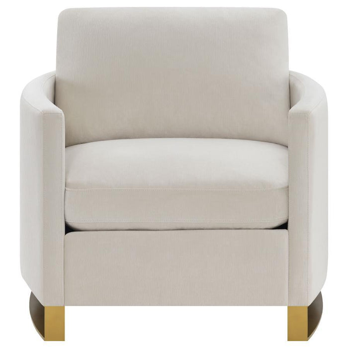 Beige - Corliss Upholstered Arched Arms Chair Beige