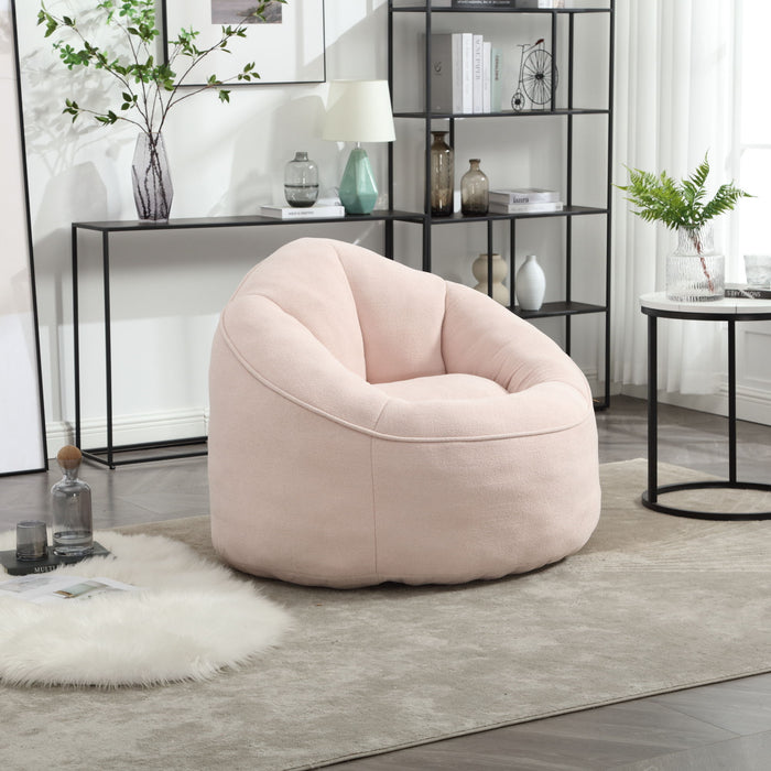 Bedding Bean Bag Sofa Chair High Pressure Foam Bean Bag Chair Adult Material With Padded Foam Padding Compressed Bean Bag With Footrest