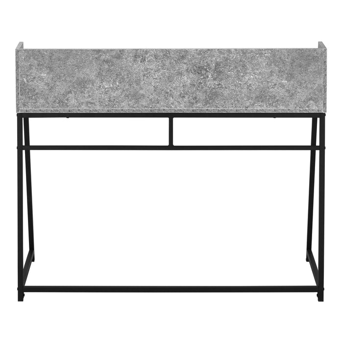 Computer Desk For Home Office, Laptop, Storage Shelves, Marble Look Contemporary & Modern