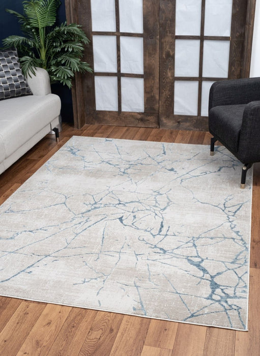 Elegance - 5'3" X 7'3" Area Rug - Blue / Polyester