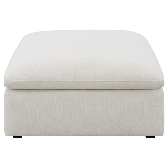 Off White - Hobson Cushion Seat Ottoman Off-white