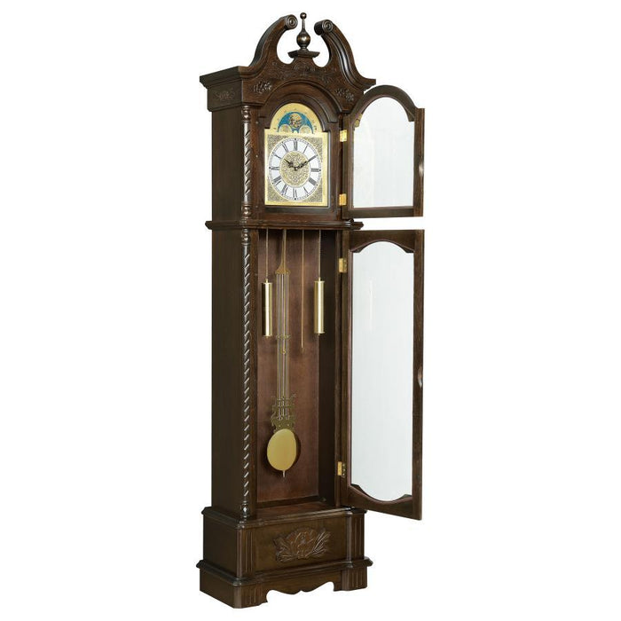 Grandfather Clock With Chime Golden Brown