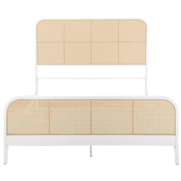 Lanewood - Polyethylene PE Rattan Upholstered Metal Bed