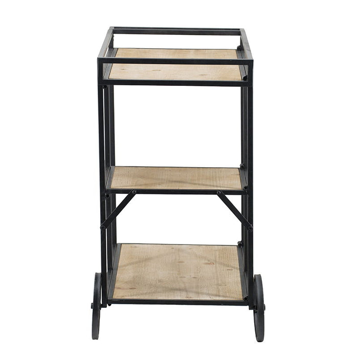 Shelf With Wheel - Black / Brown