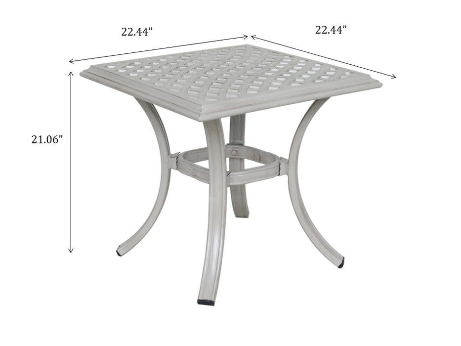 22" Outdoor Standard End Table - Ashen Wheat