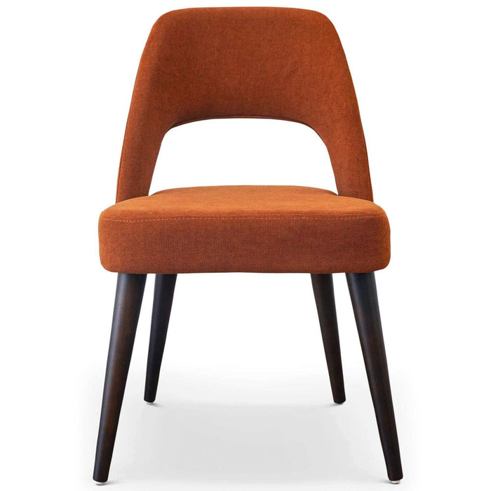 Juliana - Mid Century Modern Upholstered Dining Chair (Set of 2) - Orange