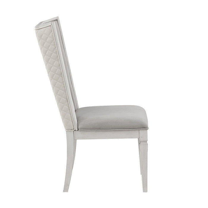 Katia - Hostess Chair (Set of 2) - Light Gray & Weathered White