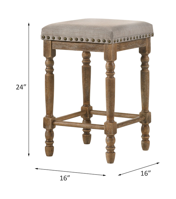 Farsiris - Weathered Counter Height Stool (Set 2) - Beige