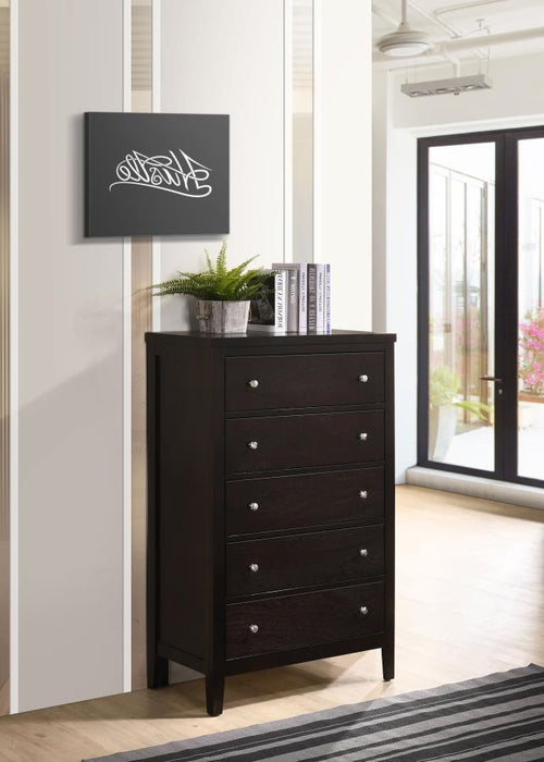 Carlton Collection - Carlton 5-drawer Rectangular Chest Cappuccino