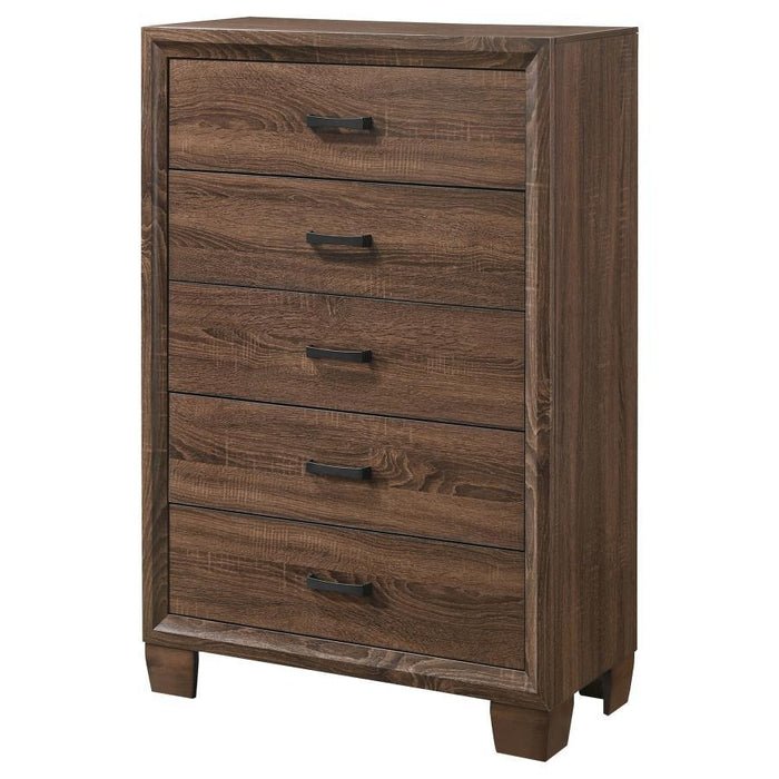 Brandon Bedroom Collection - Brandon 5-drawer Chest Medium Warm Brown