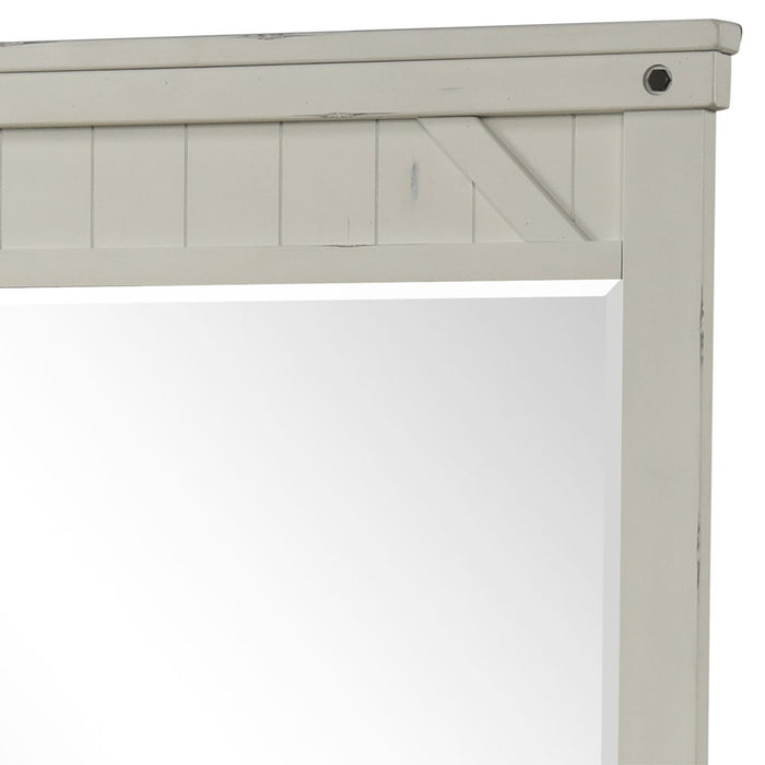 Industrial Farmhouse Mirror - White