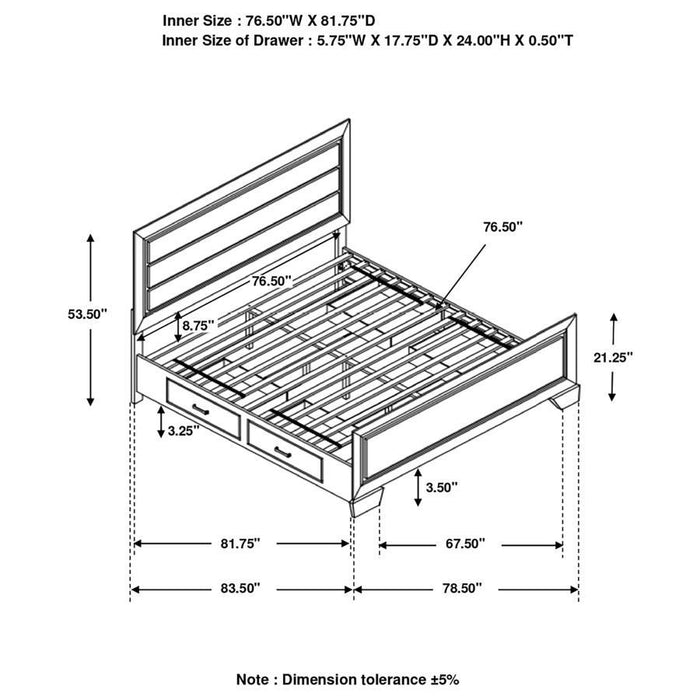 Kauffman - Wood Storage Panel Bed