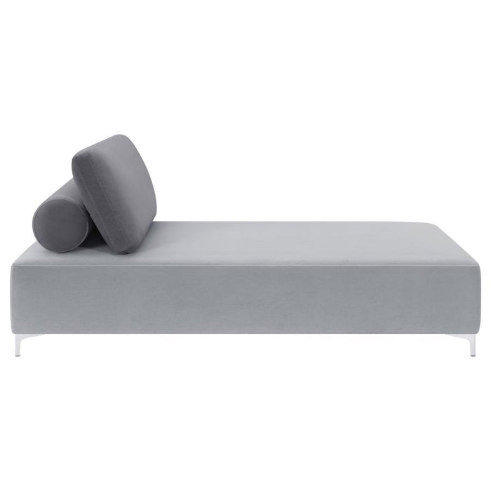 Giovanni - Upholstered Accent Chaise Lounger - Gray