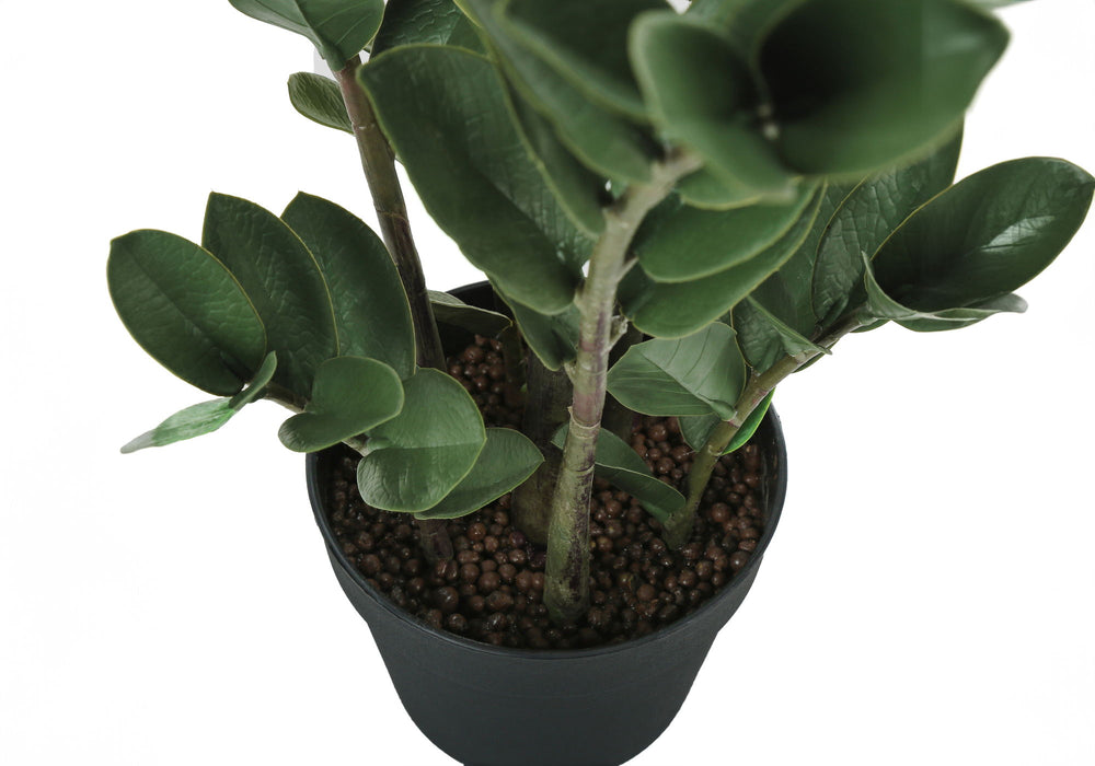 Artificial Plant, 29" Tall, Zz Tree, Indoor, Faux, Fake, Floor, Greenery, Potted, Real Touch, Decorative - Green / Black