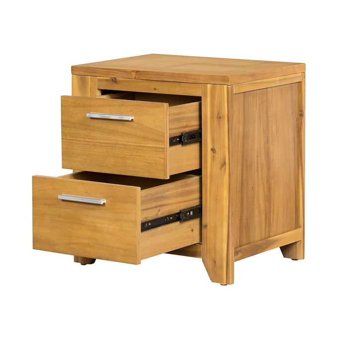 Compact Design Nightstand - Natural Brown