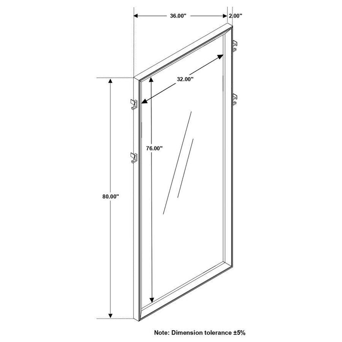 Durango - Floor Dresser Mirror - Smoked Peppercorn