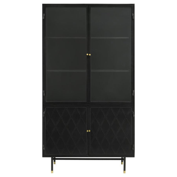 Santiago - Rectangular 4-Door Cabinet - Matte Black