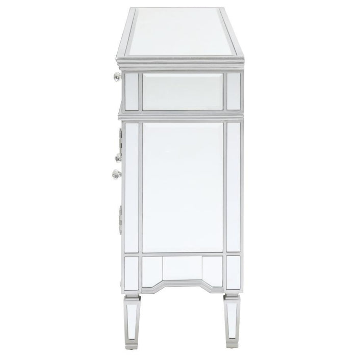 5-drawer Accent Cabinet Silver