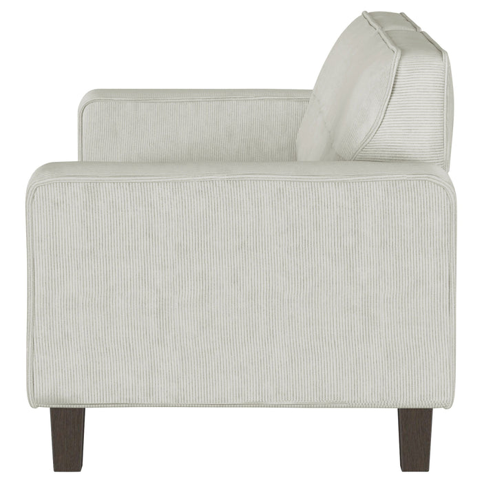 Deerhurst - Upholstered Track Arm Tufted Sofa - Beige