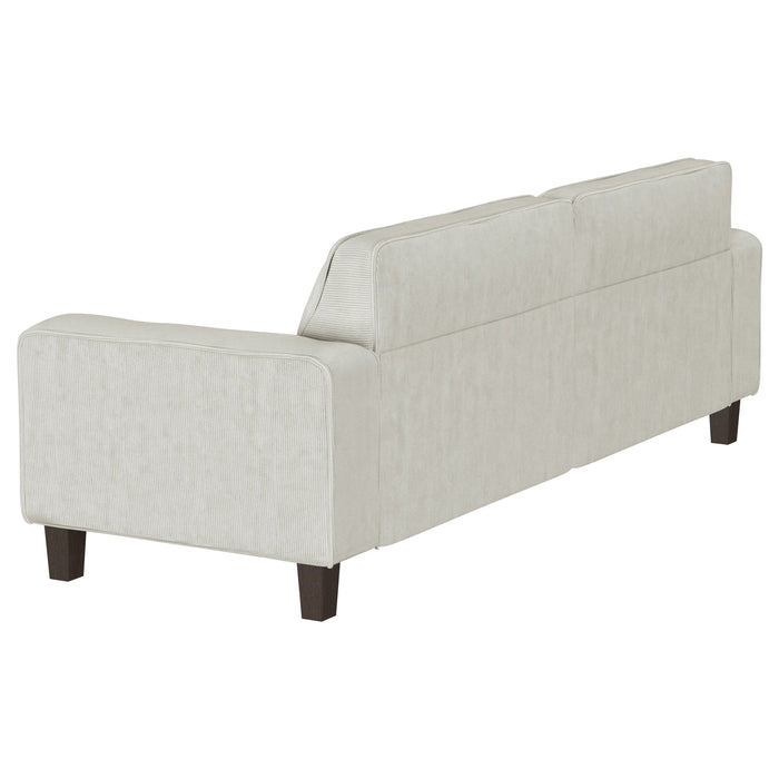 Deerhurst - Upholstered Track Arm Tufted Sofa - Beige