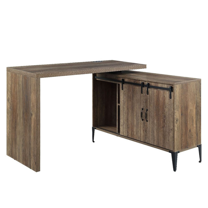 Zakwani - Writing Desk - Rustic Oak & Black Finish - 36"